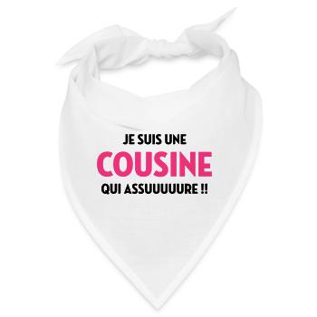 Onkel / Tante / Vetter / Cousin / Kusine - Bandana - Weiß - Vorne