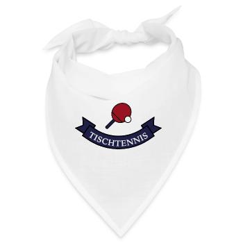 Lustiges Geschenk für Tischtennis Spieler - Bandana - Weiß - Vorne