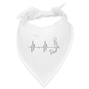 Basketball Herzschlag slamdunk Symbol Puls icon - Bandana - Weiß - Vorne