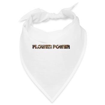 FLOWER POWER Hippiebewegung Hippie Girl Hippie - Bandana - Weiß - Vorne