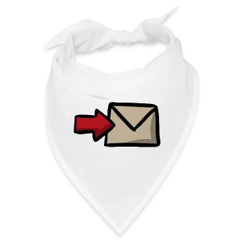 Nachricht Sendung E-Mail Symbol Versand - Bandana - Weiß - Vorne
