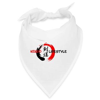 Japanische Kendo-Schrift im Enso-Zen-Kreis - Bandana - Weiß - Vorne