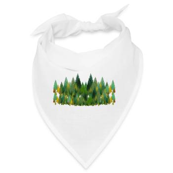 trees and trees and trees - Bandana - Weiß - Vorne