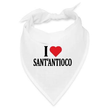 Sant'Antioco T-Shirt Sardinien T-Shirt - Bandana - Weiß - Vorne