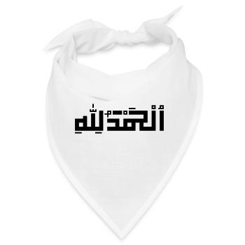 ALHAMDULILLAH Kufische Kalligraphie - Bandana - Weiß - Vorne