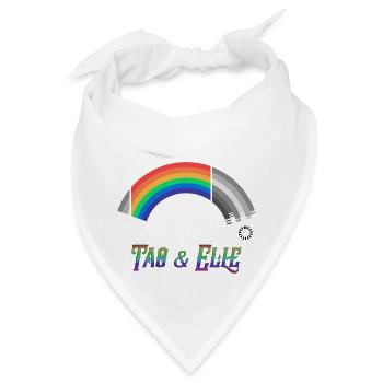 Heartstopper Regenbogen Tao und Elle LBGTQIA+ - Bandana - Weiß - Vorne