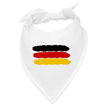 Deutschland Farben schwarz rot gold - Bandana - Weiß - Vorne