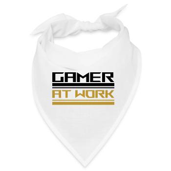 Gamer at work black - Bandana - Weiß - Vorne