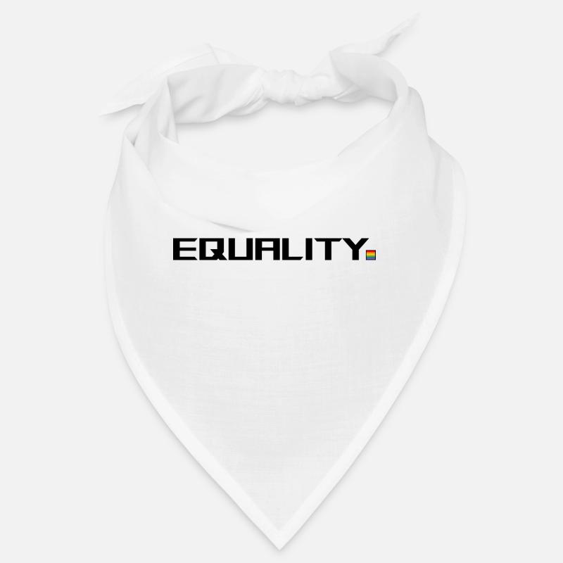 equality point rainbow white shirt Bandana