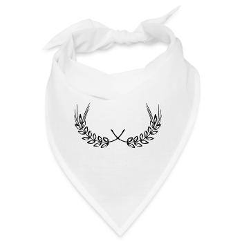 Maiskorn-Weizen-Dekoration - Bandana - Weiß - Vorne