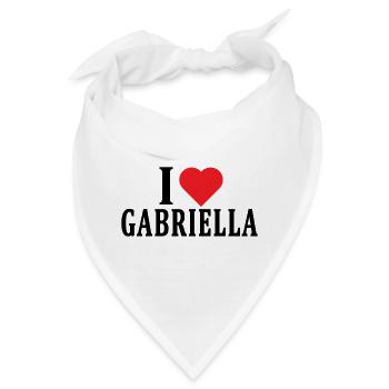 I love Gabriella T-Shirt Geschenkidee - Bandana - Weiß - Vorne