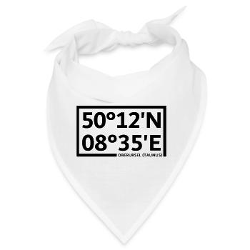 Oberursel (Taunus) Koordinaten - Bandana - Weiß - Vorne