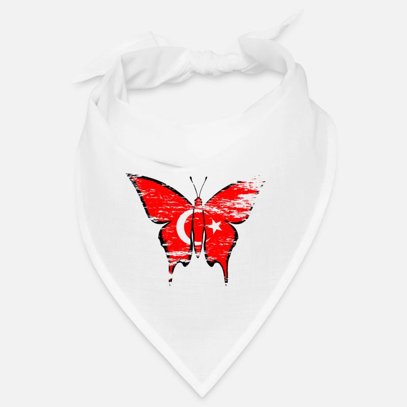 Drapeau de la Turquie papillon utilisé Bandana
