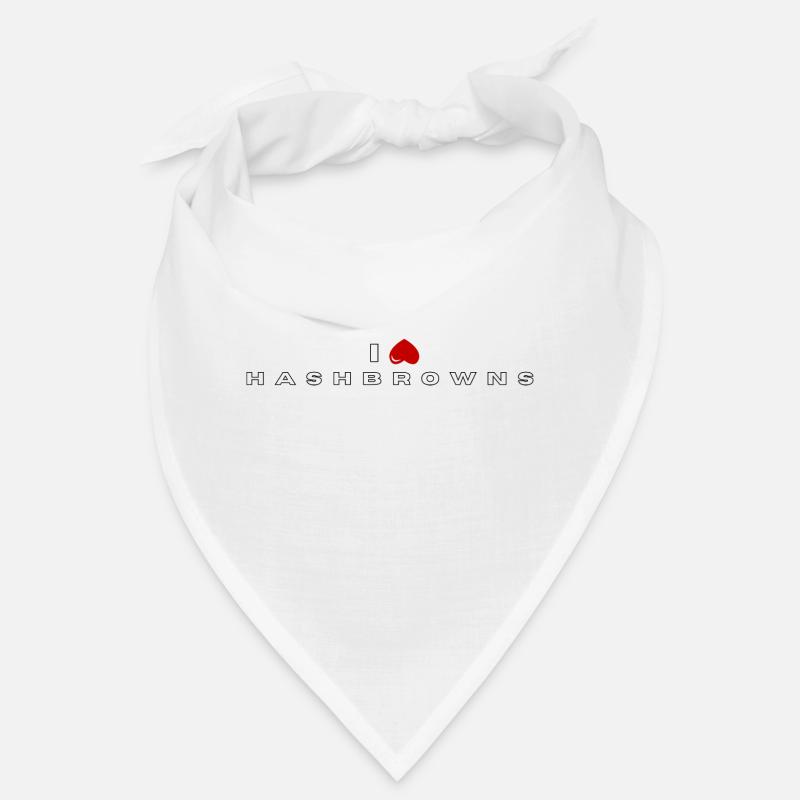 I hate Hashbrowns - Bandana - white