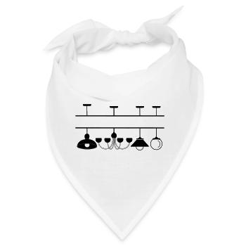 Lampenaussparung für eigenen Text - Bandana - Weiß - Vorne