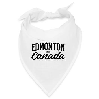 Edmonton Alberta Canada – Vintage Schriftzug - Bandana - Weiß - Vorne