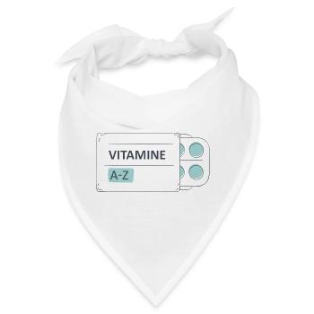Medikamente Pillen Tabletten Packung - Bandana - Weiß - Vorne