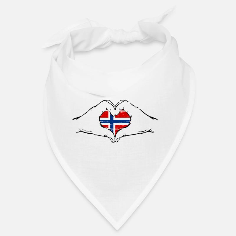 Norway flag heart shape used Bandana