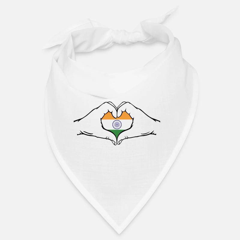 Drapeau de l’Inde en forme de coeur Bandana