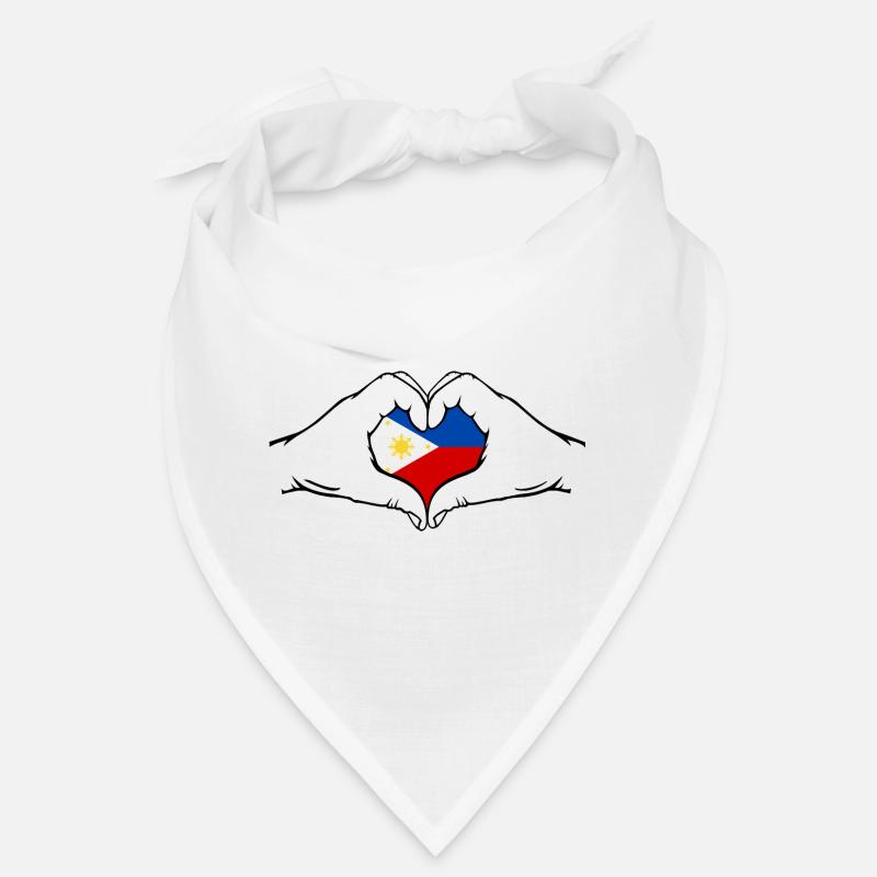 Philippines Flag Heart Shape Bandana