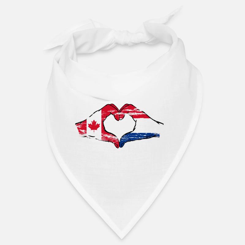 Forme de coeur Canada Holland avec mains utilisées Bandana