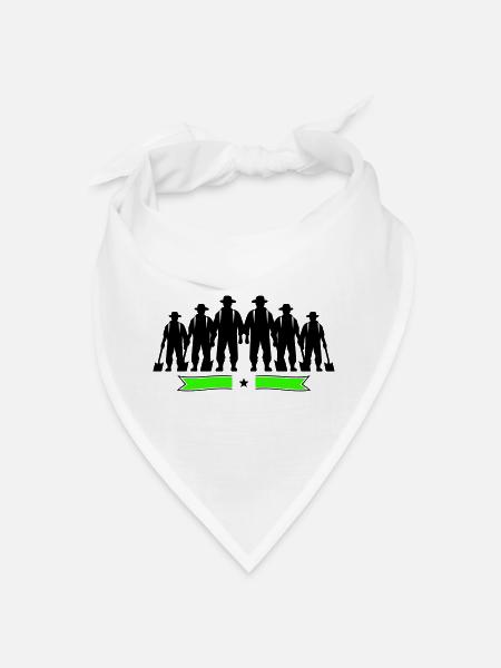 Farmer Bauer Silhouette - Bandana - white - Front