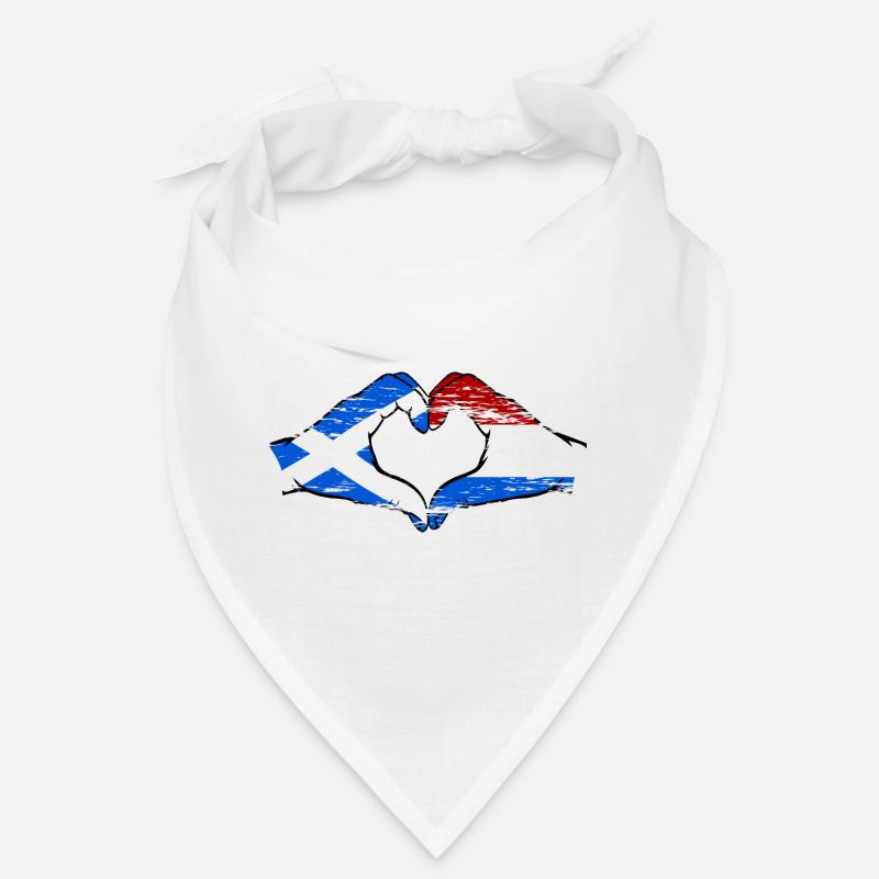 Ecosse Hollande drapeau mains forme de coeur utilisé Bandana