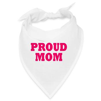 Proud mom - Bandana - Weiß - Vorne