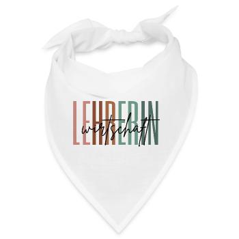 Lehrerin Wirtschaft Wirtschaftslehrerin Geschenk - Bandana - Weiß - Vorne