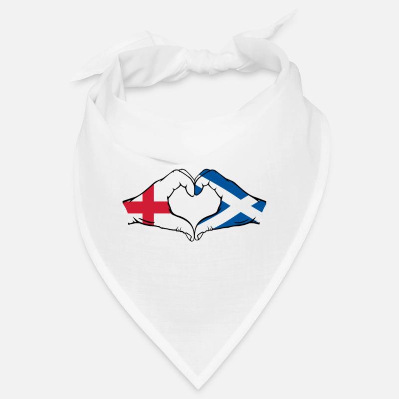 England Scotland Hands Heart Shape Bandana