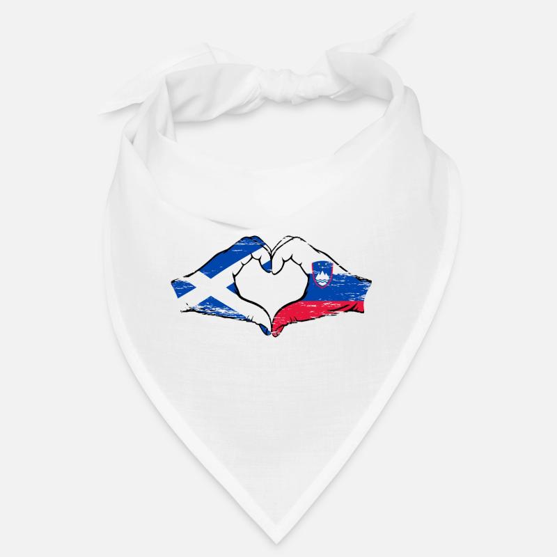 Ecosse Slovénie Mains Forme Coeur Utilisé Bandana