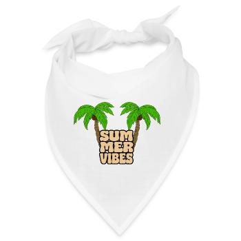 palmen summervibes - Bandana - Weiß - Vorne