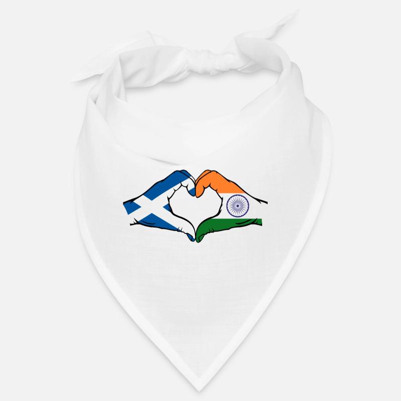 Ecosse Inde Mains Coeur Forme Bandana