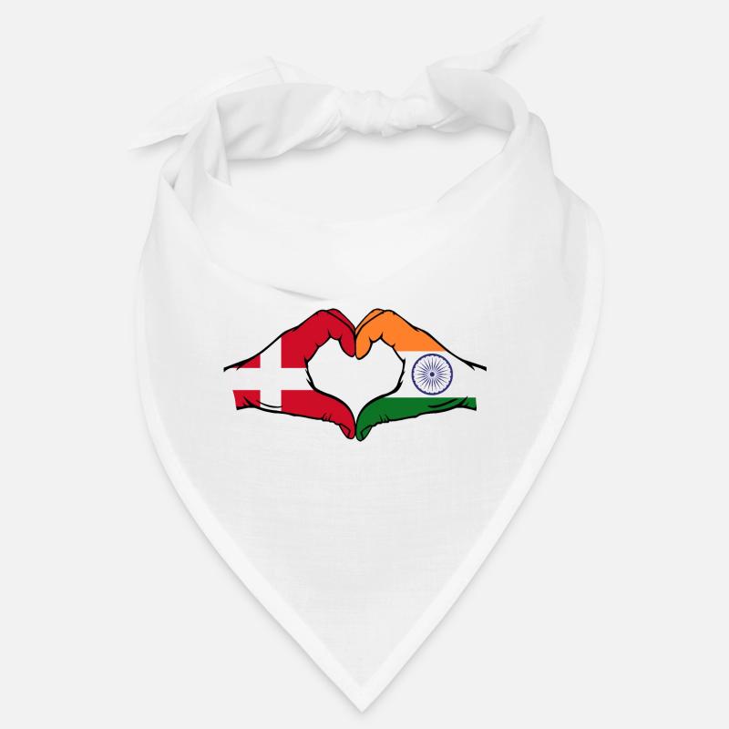 Danemark Inde mains forme de coeur Bandana