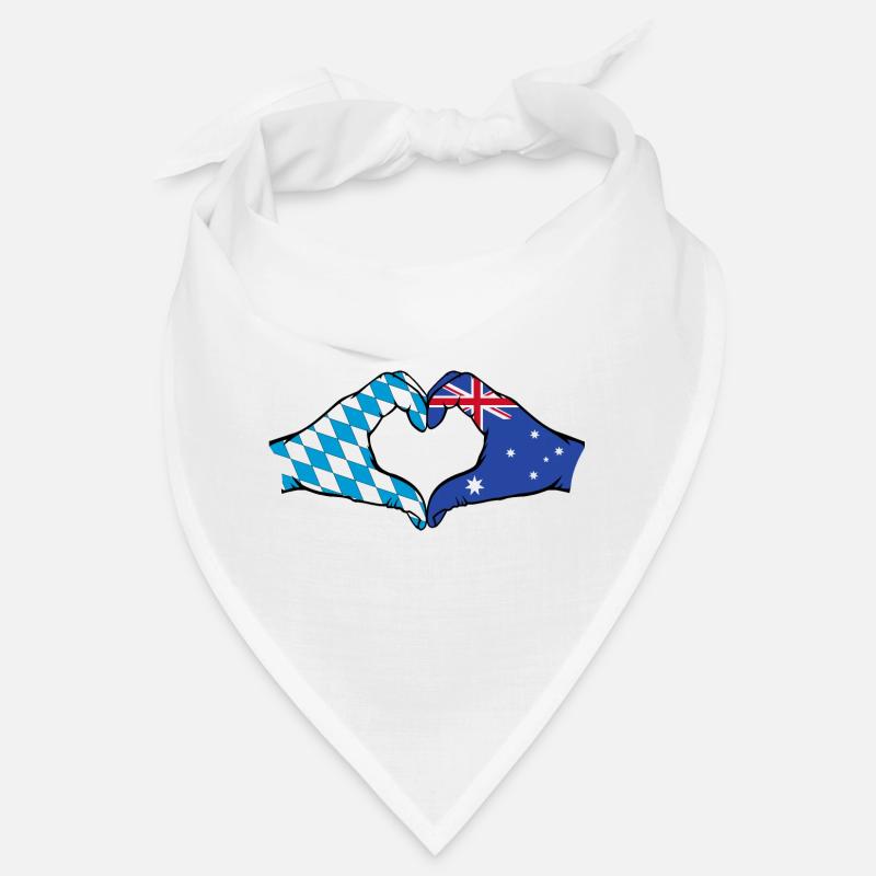 Bavière Australie Drapeau Mains Coeur Forme Bandana