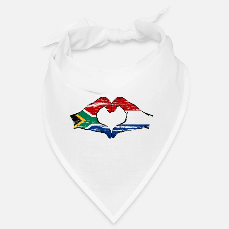 Afrique du Sud Hollande drapeau mains coeur utilisé Bandana
