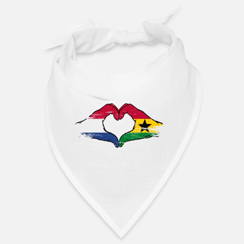 Hollande Ghana drapeau mains forme de coeur utilisé Bandana