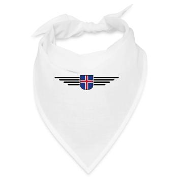 Island T-Shirt – Magie der Nordlichter - Bandana - Weiß - Vorne