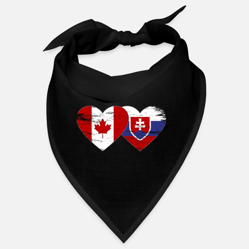 Drapeau du Canada Slovaquie coeur utilisé Bandana
