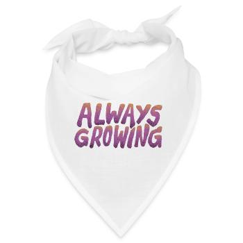 Always Growing – Retro Typografie - Bandana - Weiß - Vorne