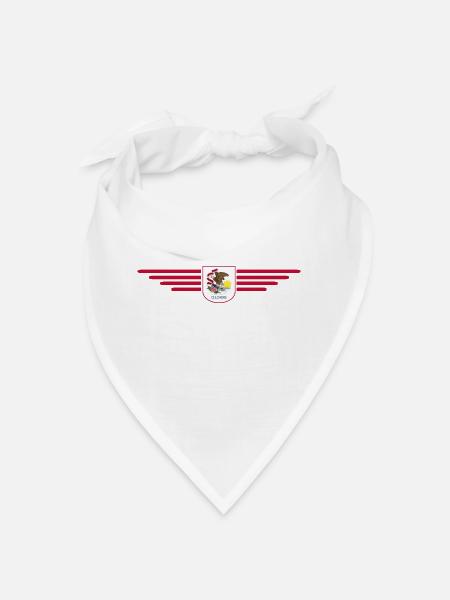 Illinois Fan T-Shirt – Show Love for Home - Bandana - white - Front