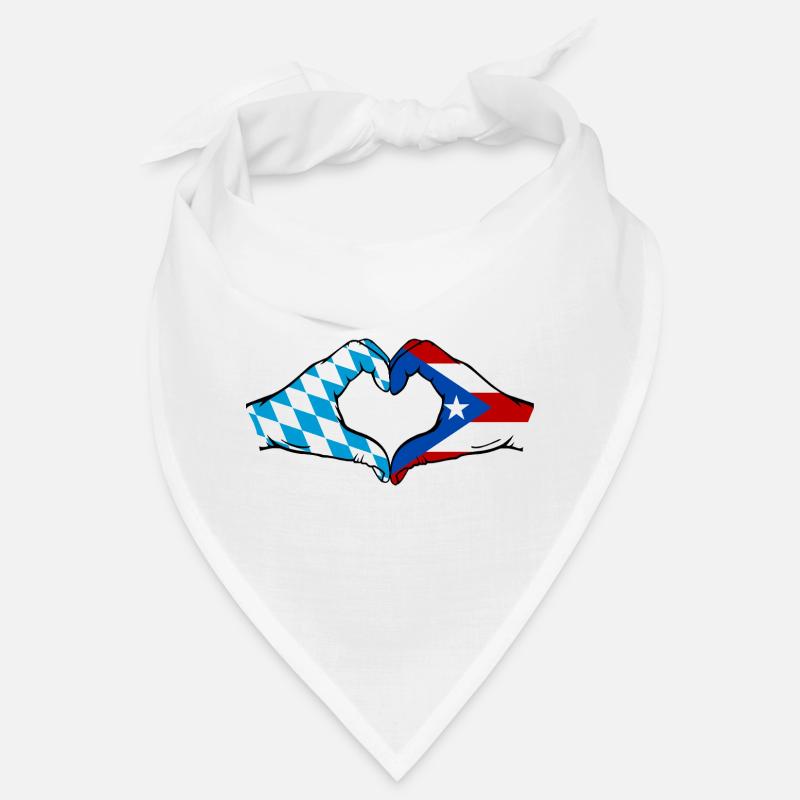 Bavière, Costa Rica, drapeau, mains, forme de coeur Bandana