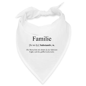 Familie Definition Dictionary - Bandana - Weiß - Vorne