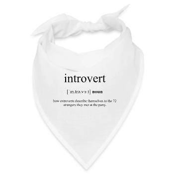 Introvert Definition Dictionary - Bandana - Weiß - Vorne