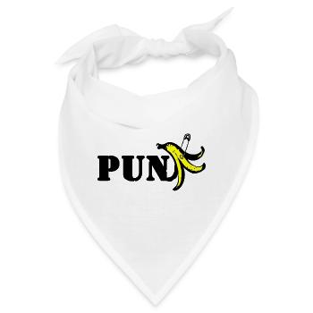 Punk Banane The Monkey Dance - Bandana - Weiß - Vorne