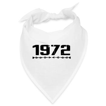 1972 Retro 1972 Geburtstag 1972 Vintage 1972 - Bandana - Weiß - Vorne