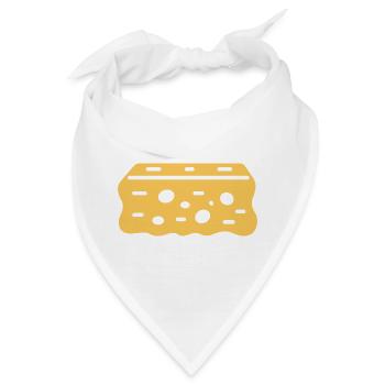 Abstrakter natürlicher kreativer Schwamm - Bandana - Weiß - Vorne