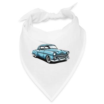 Nostalgisches Retro-Auto Design - Bandana - Weiß - Vorne