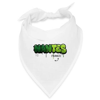 Nantes Graffiti Kunst Design - Bandana - Weiß - Vorne