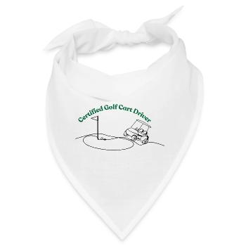 Certified Golfcart driver - Bandana - Weiß - Vorne